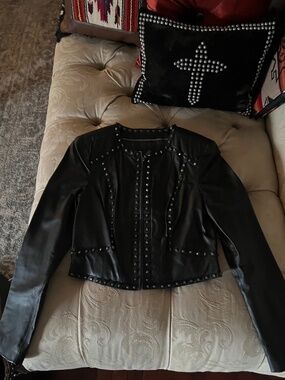 Bebe Y2K leather studded Jacket